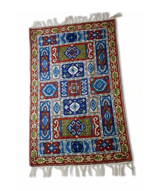 Geometric Pattern Kashmiri Rug