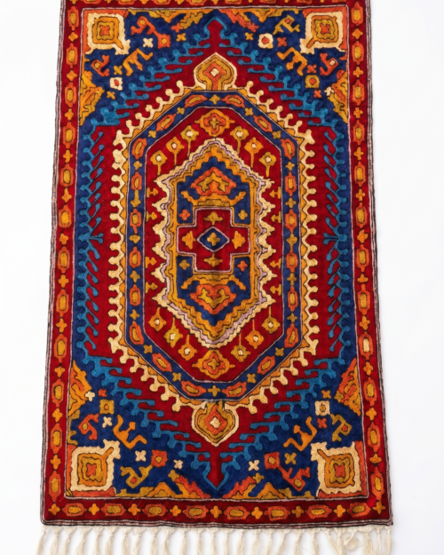 Hand Embroidered Silken Rug