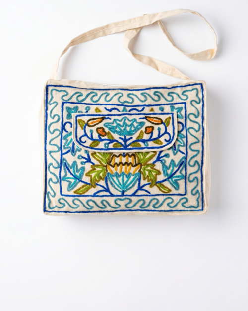 Hand Embroidered Laptop Crewel bag