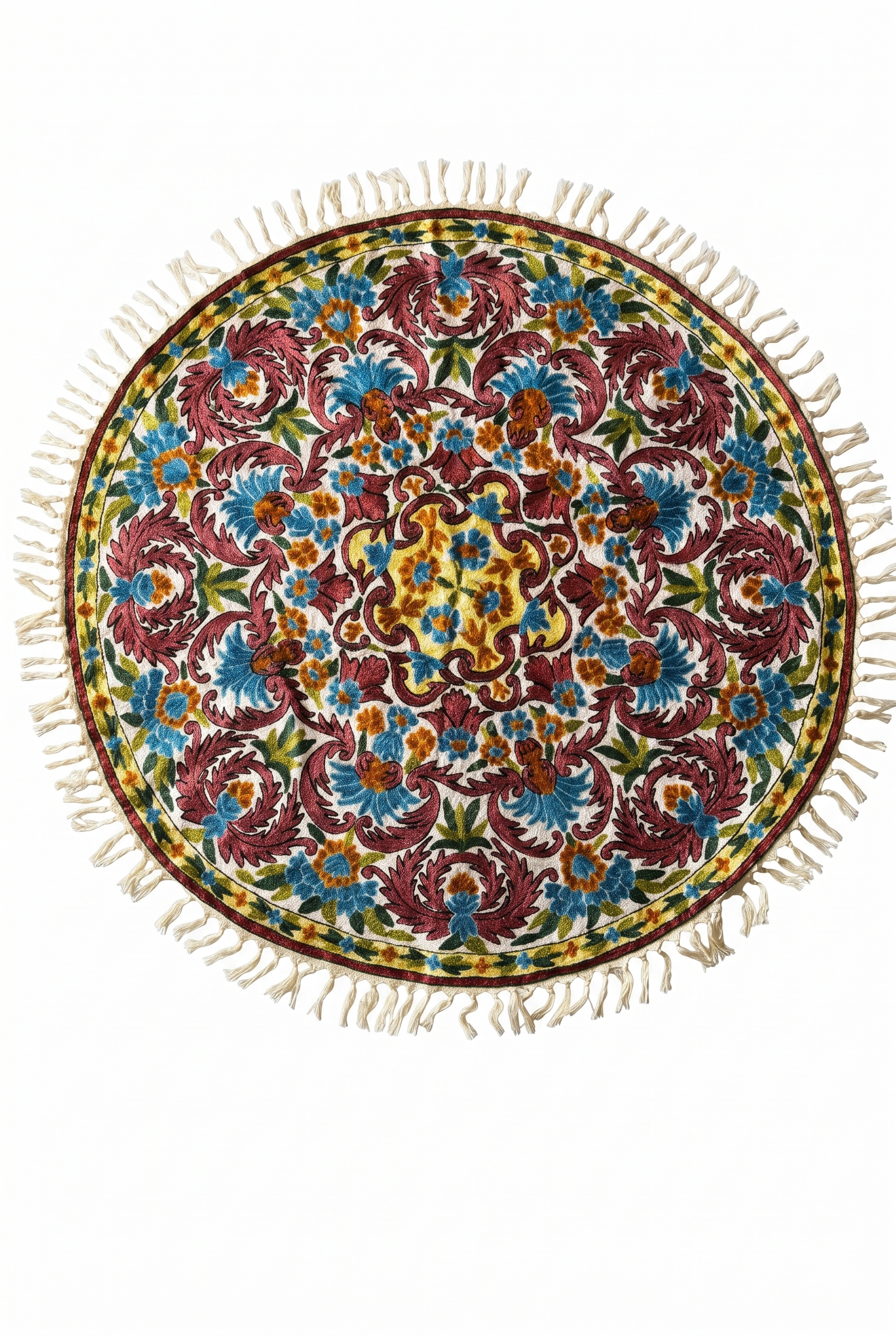 Hand Embroidered Chainstich Art Silk