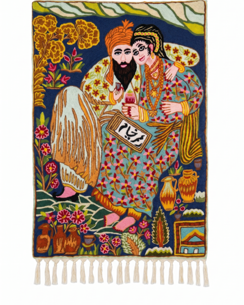Hand Embroidered Chainstich Woollen Wall hanging